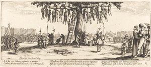 ハンギング、c。 1633年。 作： Jacques Callot