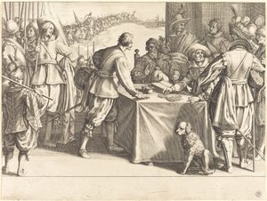 軍隊の雇用、c。 1614年。 作： Jacques Callot