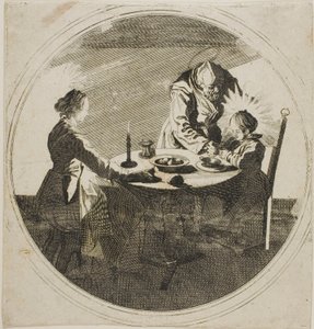 食卓の聖家族 作： Jacques Callot