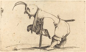 フード付きの不自由、c。 1622年。 作： Jacques Callot