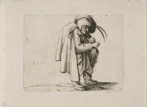 Varie Figure Gobbi のハーディガーディ奏者 作： Jacques Callot