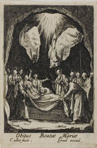 聖母の埋葬（『聖母の生涯』より 作： Jacques Callot