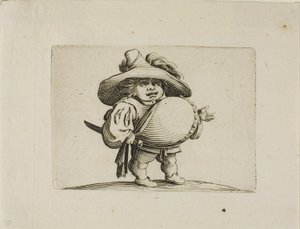 ヴァリエ フィギュア ゴビより、ボタンのラインで飾られた大腹の男 作： Jacques Callot