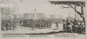 戦争の大惨事：軍隊の登録 作： Jacques Callot
