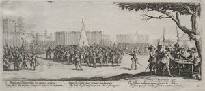 大戦争の戦争：部隊の登録、1633年。 作： Jacques Callot