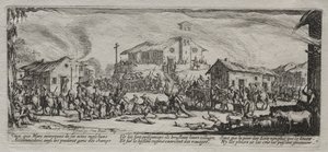 戦争の大惨事：村の略奪と焼き討ち 作： Jacques Callot