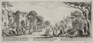 戦争の大惨事：乞食と死にゆく人々 作： Jacques Callot