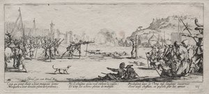 戦争の大惨事：射撃隊 作： Jacques Callot