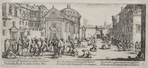 大戦争の戦争：病院、1633年。 作： Jacques Callot