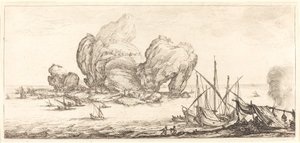 大きな岩、おそらくc。 1630年。 作： Jacques Callot