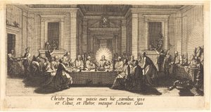 最後の晩餐（1618年頃）。 作： Jacques Callot