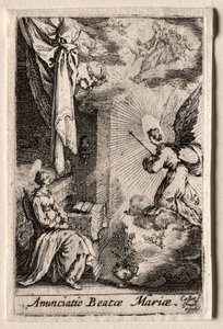 聖母の生涯：受胎告知。 作： Jacques Callot