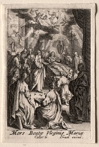 聖母の生涯：聖母の死。 作： Jacques Callot