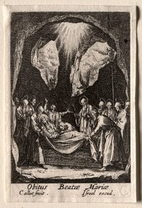 聖母の生涯：聖母の埋葬 作： Jacques Callot