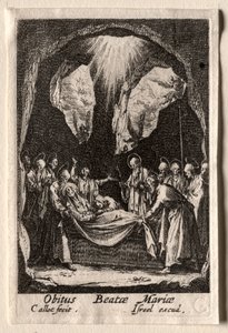 聖母の生涯：聖母の墓。 作： Jacques Callot