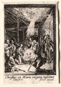 聖母の生涯：キリスト降誕。 作： Jacques Callot