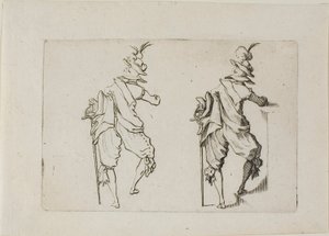 カプリスより 大剣を持った後ろ姿の男 作： Jacques Callot