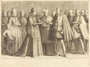 ロレーヌのフェルディナンドとクリスティーヌの結婚 作： Jacques Callot