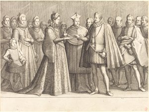 ロレーヌのフェルディナンドとクリスティーヌの結婚 作： Jacques Callot