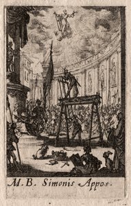使徒たちの殉教：聖サイモン 作： Jacques Callot