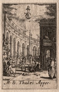 使徒の殉教：聖タデウス。 作： Jacques Callot
