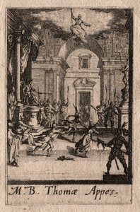 使徒の殉教：セントトーマス。 作： Jacques Callot