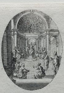 情熱の謎：キリストは医師たちと争っています。 作： Jacques Callot