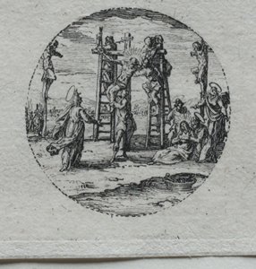 情熱の謎：はりつけ。 作： Jacques Callot