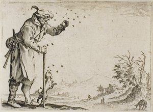 『カプリス』より 蜂に襲われる農夫 作： Jacques Callot