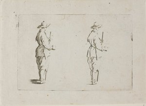 カプリースより ゴブレットを持つ農夫 作： Jacques Callot