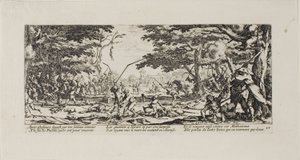 The Peasants Avenge Themselves、『戦争の悲惨さ』のプレート 17 作： Jacques Callot