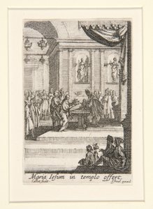 キリストのプレゼンテーション、いいえ。 聖母の生涯の10 作： Jacques Callot