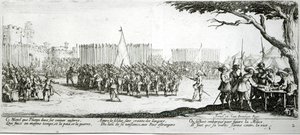 イスラエルのアンリエット（c.1590-1661）1633によって刻まれた、軍の復活、「戦争の不幸と不幸」のプレート2 作： Jacques Callot