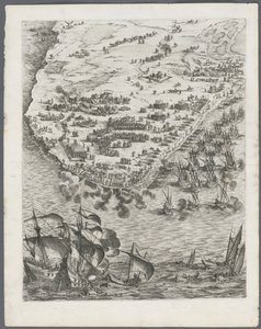 ラロシェルの包囲：プレート10、1628〜1630。 作： Jacques Callot