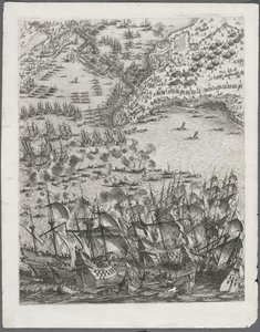ラロシェルの包囲戦：プレート11、1628〜1630。 作： Jacques Callot