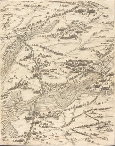 The Siege of La Rochelle [プレート 7/16、セットは 1952.8.97-112 で構成]、16281631. 作： Jacques Callot