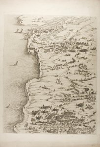 ラ・ロシェル包囲戦、プレート1 作： Jacques Callot