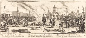 1633年頃の「The Stake」。 作： Jacques Callot