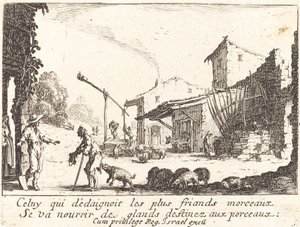 The Swineherd』（1635年）。 作： Jacques Callot