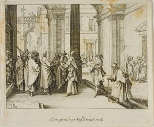カエサルへの貢ぎ物（新約聖書より 作： Jacques Callot