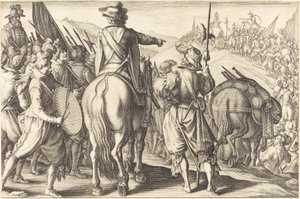 行進の軍隊、c。 1614年。