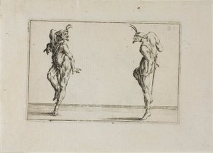 気まぐれ』より「見つめ合う二人のパンタロン 作： Jacques Callot