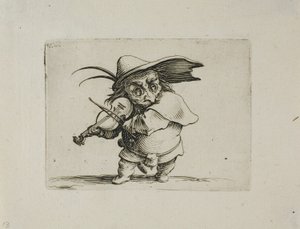 ヴァリエ・フィギュア・ゴッビのヴァイオリン奏者 作： Jacques Callot