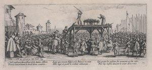 「TheMiseriesofWar」のTheWheel（La Roue） 作： Jacques Callot