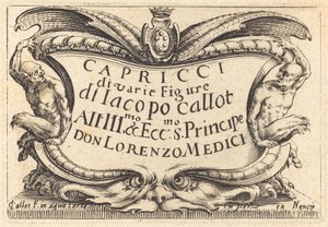 「カプリッチ」のタイトルページ 作： Jacques Callot