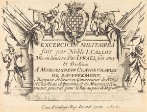 「軍事演習」のタイトルページ 作： Jacques Callot