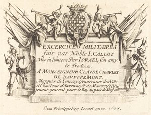 「軍事演習」のタイトルページ 作： Jacques Callot