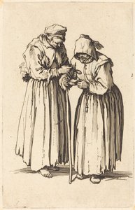 二人の乞食女」1622年頃 作： Jacques Callot