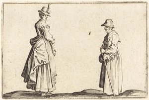 プロフィールの 2 人の女性 作： Jacques Callot