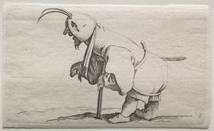 Iacopo Callot (Cripple with a hood) によるさまざまなせむしフィギュア 作： Jacques Callot